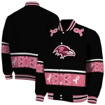 baltimore ravens pink ribbon black pink varsity jacket best selling