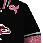 baltimore ravens pink ribbon black pink varsity jacket best selling