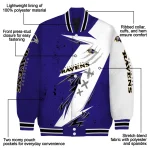 baltimore ravens ripped bolt purple white varsity jacket best selling