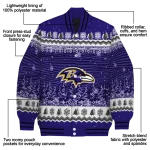 baltimore ravens snowy pines purple varsity jacket best selling