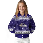 baltimore ravens snowy pines purple varsity jacket best selling