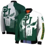 baylor bears skull outline green white bomber jacket best selling