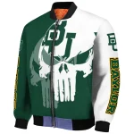 baylor bears skull outline green white bomber jacket best selling