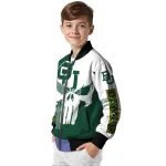 baylor bears skull outline green white bomber jacket best selling