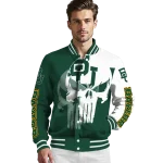 baylor bears skull outline green white varsity jacket best selling