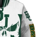 baylor bears skull outline green white varsity jacket best selling