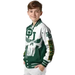 baylor bears skull outline green white varsity jacket best selling