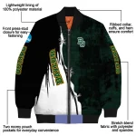 baylor bears torn texture print green black bomber jacket best selling
