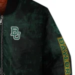 baylor bears torn texture print green black bomber jacket best selling