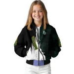 baylor bears torn texture print green black bomber jacket best selling