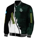 baylor bears torn texture print green black varsity jacket best selling