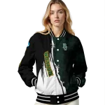 baylor bears torn texture print green black varsity jacket best selling