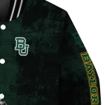 baylor bears torn texture print green black varsity jacket best selling