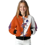 boise state broncos ripped bolt orange white bomber jacket best selling