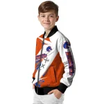 boise state broncos ripped bolt orange white bomber jacket best selling