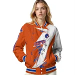 boise state broncos ripped bolt orange white varsity jacket best selling