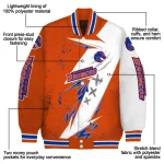 boise state broncos ripped bolt orange white varsity jacket best selling