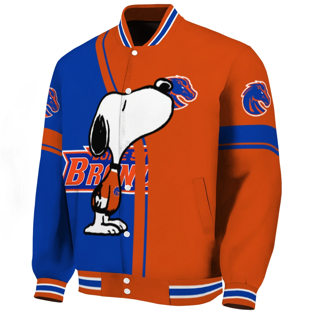 boise state broncos snoopy attitude orange varsity jacket best selling boise state broncos snoopy attitude orange varsity jacket best selling