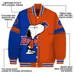 boise state broncos snoopy attitude orange varsity jacket best selling