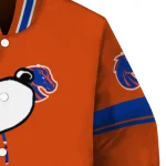 boise state broncos snoopy attitude orange varsity jacket best selling