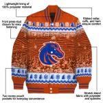 boise state broncos snowy pines orange varsity jacket best selling