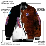 boise state broncos torn texture print orange black varsity jacket best selling