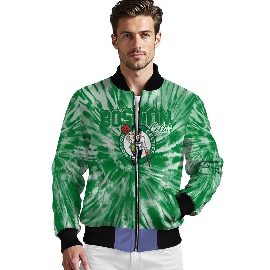 boston celtics dynamic rings green bomber jacket high quality boston celtics dynamic rings green bomber jacket high quality