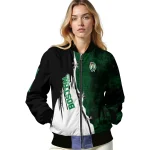 boston celtics edgy scratch effect green black bomber jacket best selling