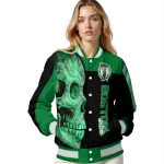 boston celtics fire skull green black varsity jacket best selling