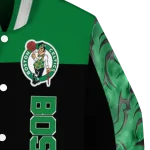 boston celtics fire skull green black varsity jacket best selling
