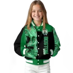 boston celtics fire skull green black varsity jacket best selling