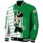 boston celtics minnie mouse green varsity jacket best selling