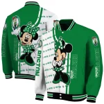 boston celtics minnie mouse green varsity jacket best selling