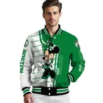 boston celtics minnie mouse green varsity jacket best selling