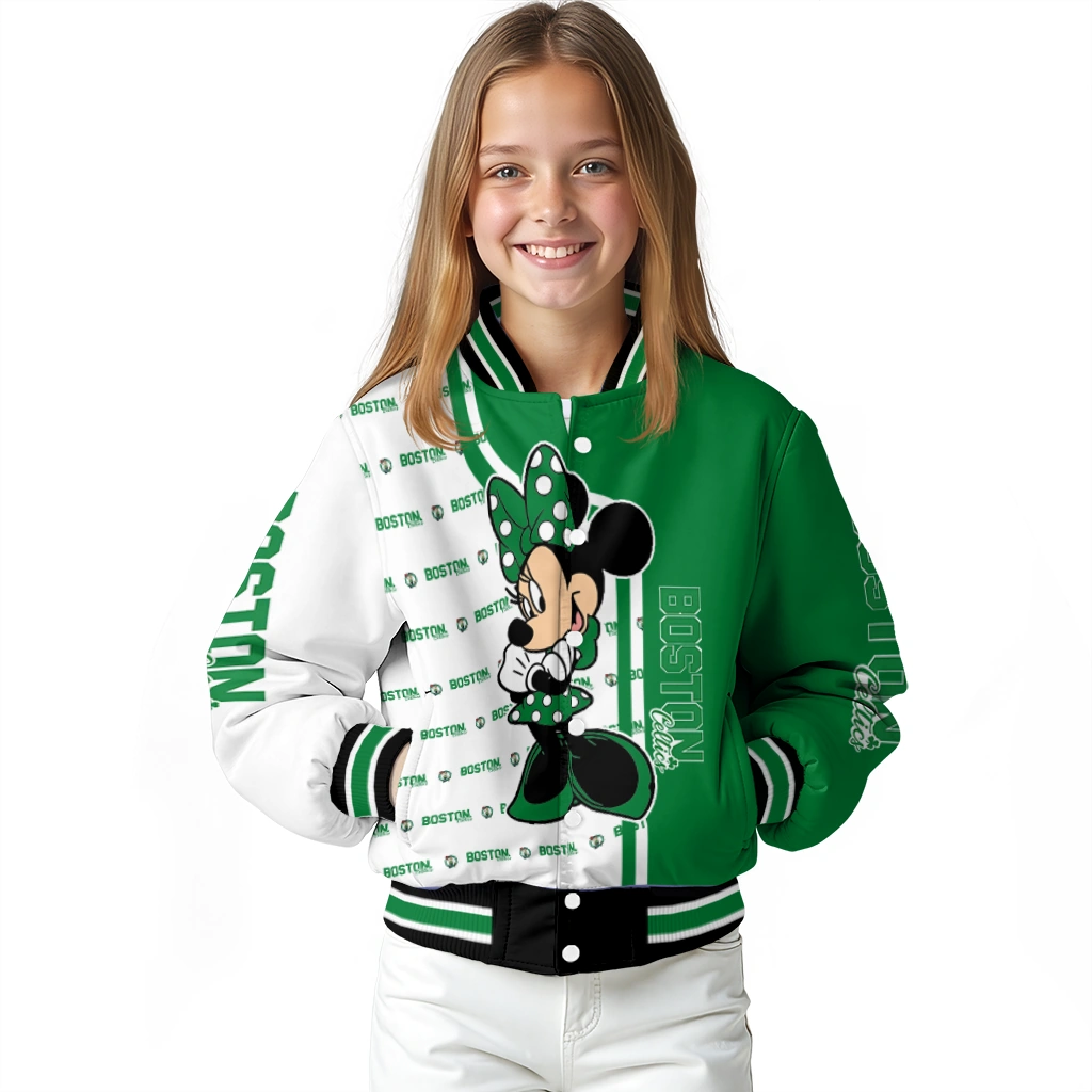 boston celtics minnie mouse green varsity jacket top rated boston celtics minnie mouse green varsity jacket top rated