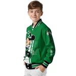 boston celtics minnie mouse green varsity jacket best selling