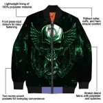 boston celtics skull bite green black bomber jacket best selling