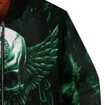 boston celtics skull bite green black bomber jacket best selling