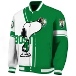 boston celtics snoopy attitude green varsity jacket best selling