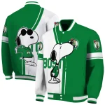 boston celtics snoopy attitude green varsity jacket best selling