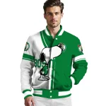 boston celtics snoopy attitude green varsity jacket best selling