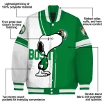 boston celtics snoopy attitude green varsity jacket best selling