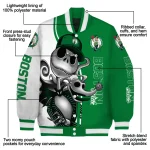 boston celtics spooky grin green varsity jacket best selling