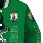 boston celtics spooky grin green varsity jacket best selling