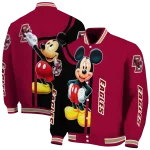 boston college eagles mickey mouse maroon varsity jacket best selling