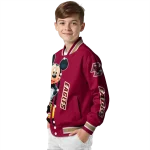 boston college eagles mickey mouse maroon varsity jacket best selling