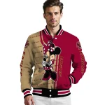 boston college eagles minnie mouse maroon varsity jacket best selling