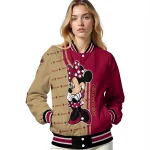 boston college eagles minnie mouse maroon varsity jacket best selling