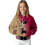 boston college eagles minnie mouse maroon varsity jacket best selling
