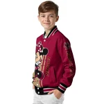 boston college eagles minnie mouse maroon varsity jacket best selling